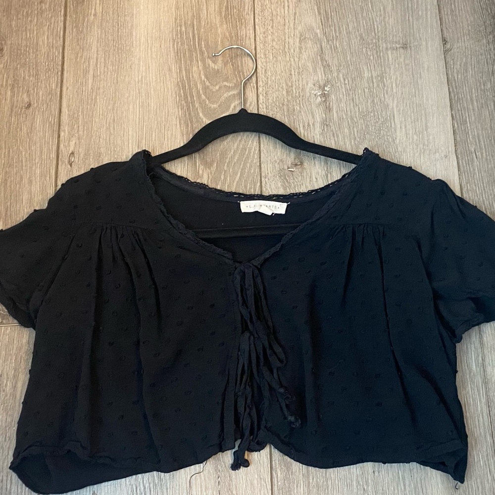 pacsun tie front crop top